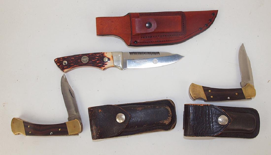 REmington R6 sheath knife and 2-buck folding knives (1 of 1)