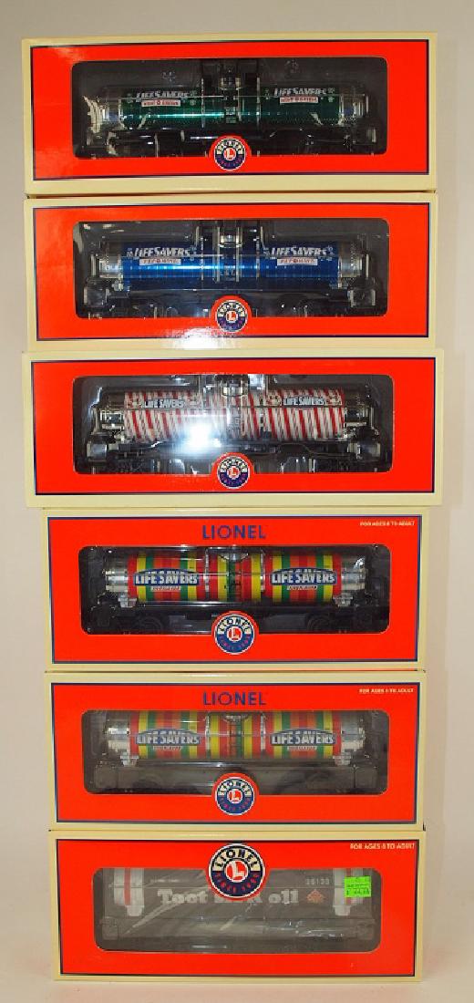 Lionel lot of 6 cars: 5- Cal Stewart Lifesaver tank (1 of 1)