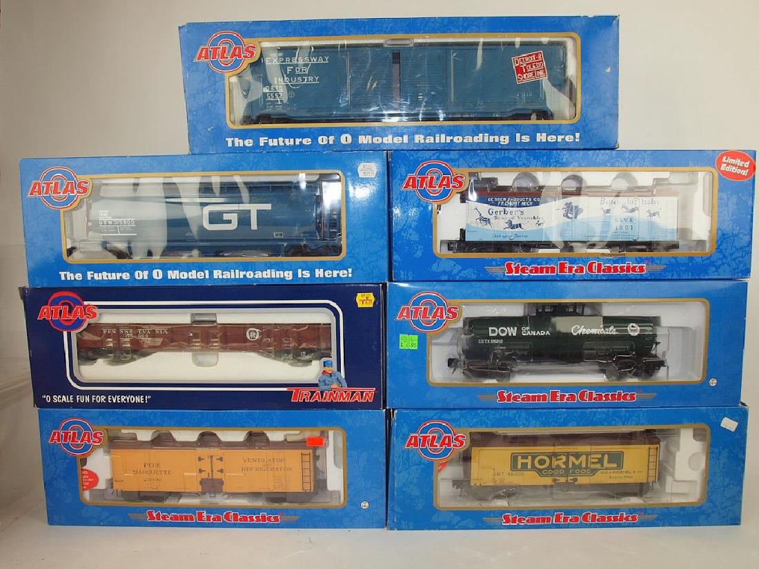 Atlas lot of 7 train cars: 60' auto parts box car, 40' (1 of 1)