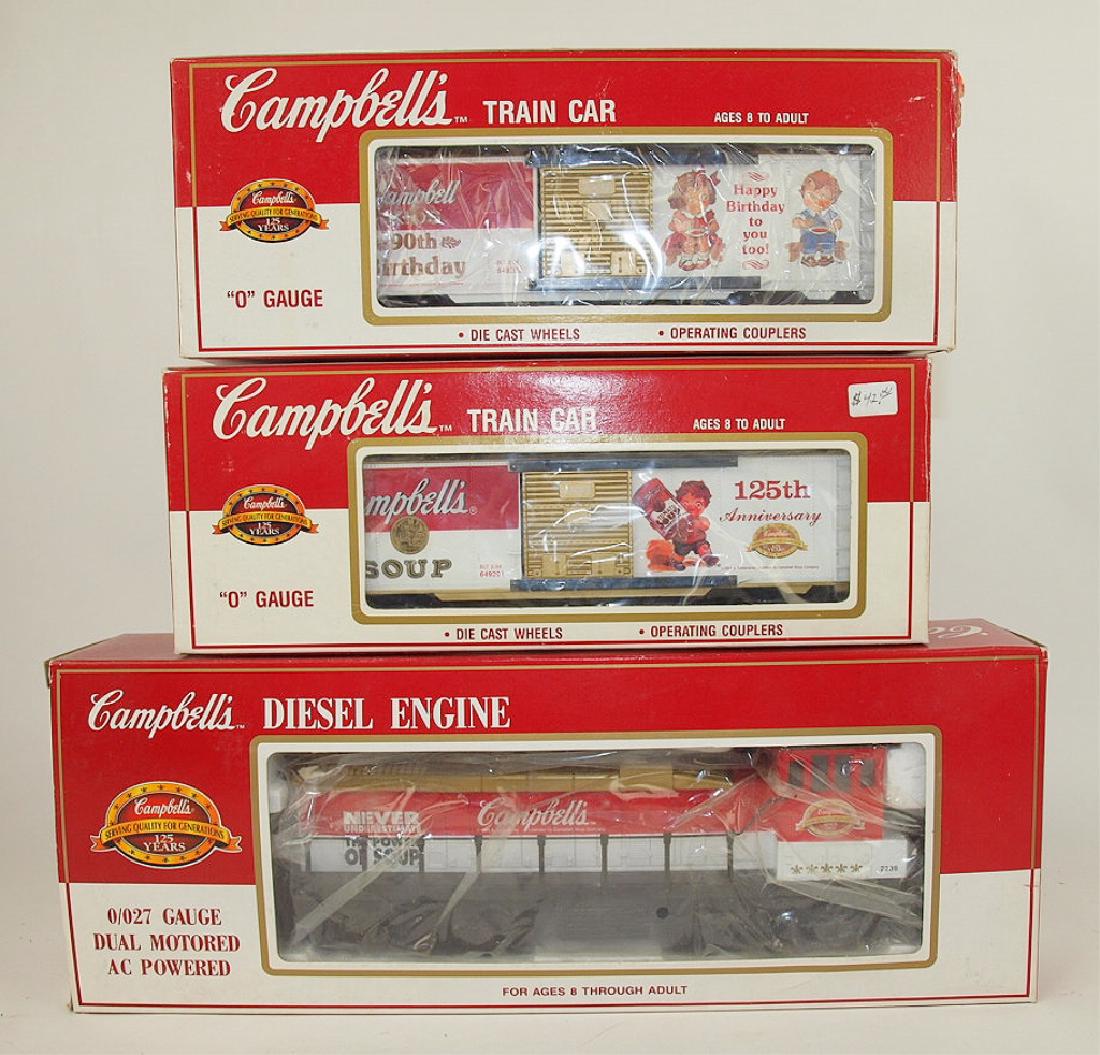 K-line Campbells soup train engine & 2 box cars (1 of 1)