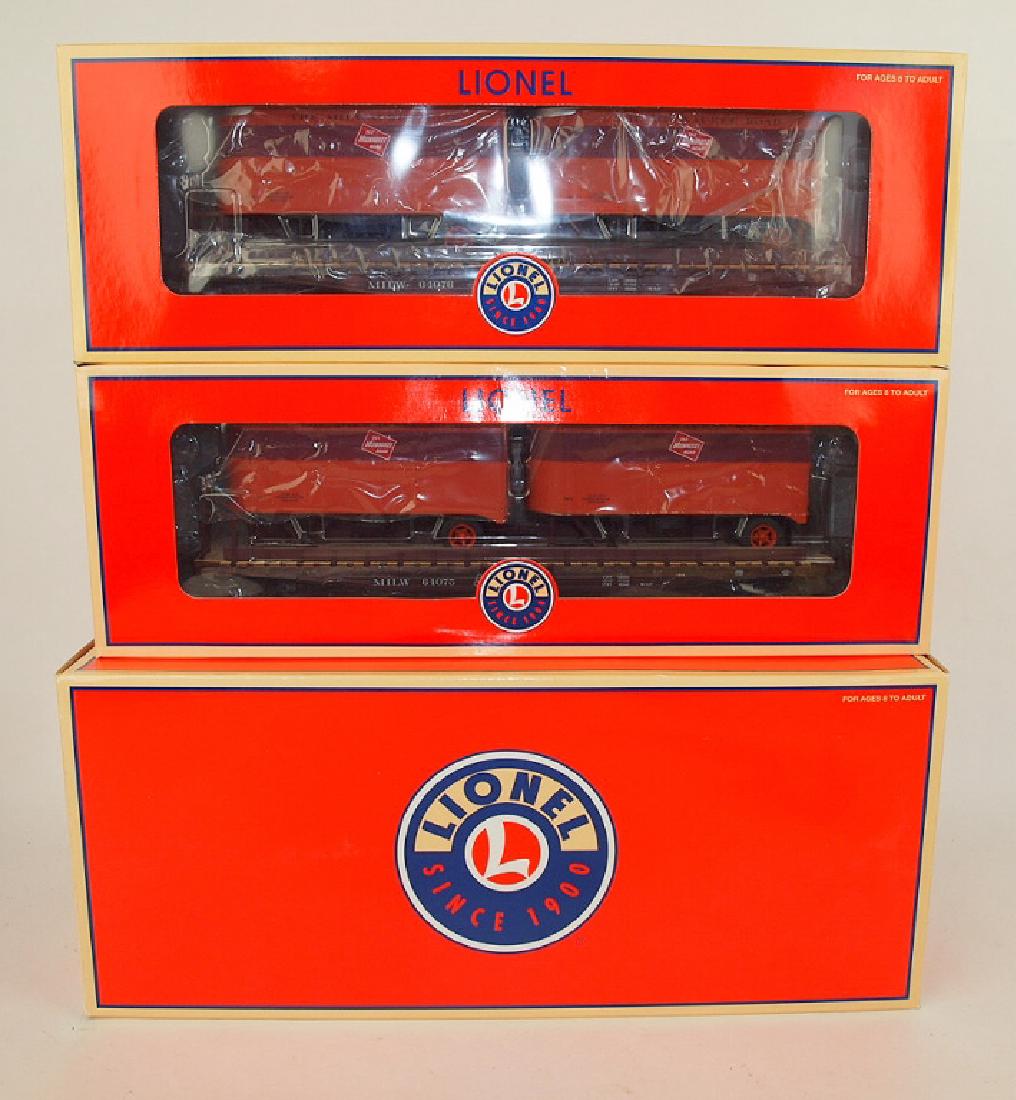 Lionel Milwaukee Road two pack flat bed with piggy back (1 of 1)