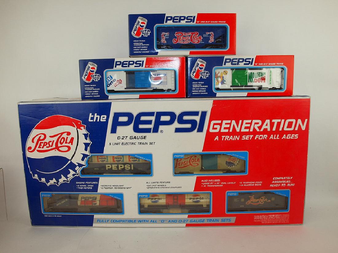Pepsi 0/27 gauge 5 piece train set plus 3 extra box (1 of 1)