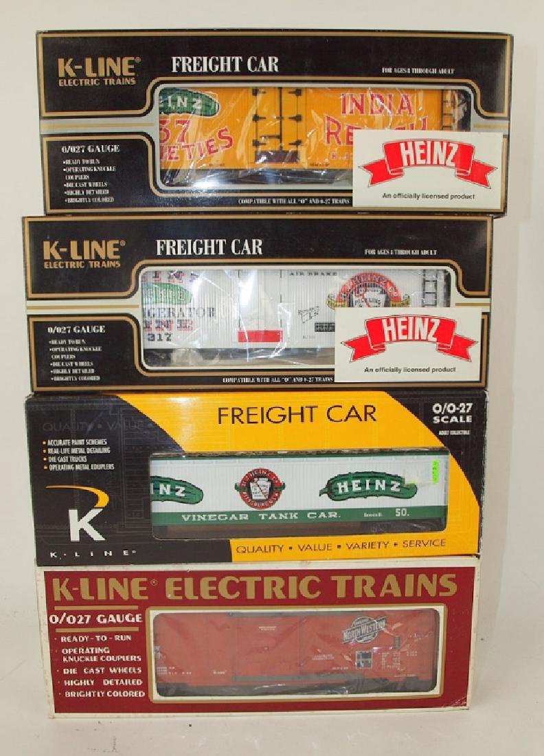 K-line lot of 4 train cars (1 of 1)