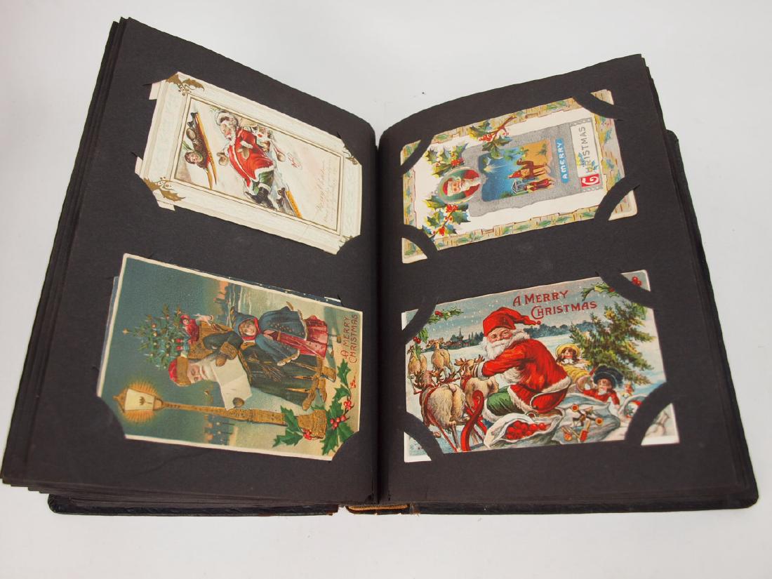 Large post card album with Santa, Christmas, Halloween, (1 of 2)