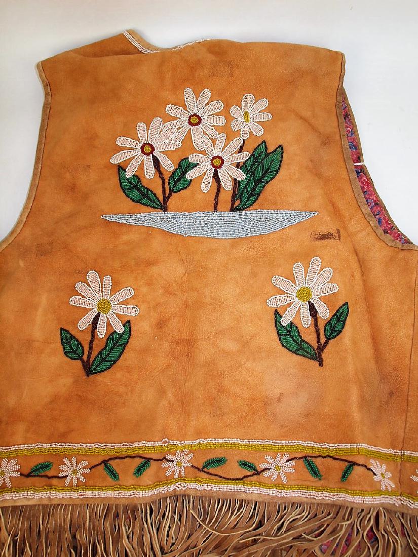 Plains American Indian deer skin beaded ladies vest and (1 of 2)