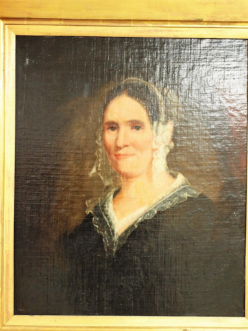 Early o/c applied to board portrait of a young woman, (1 of 4)