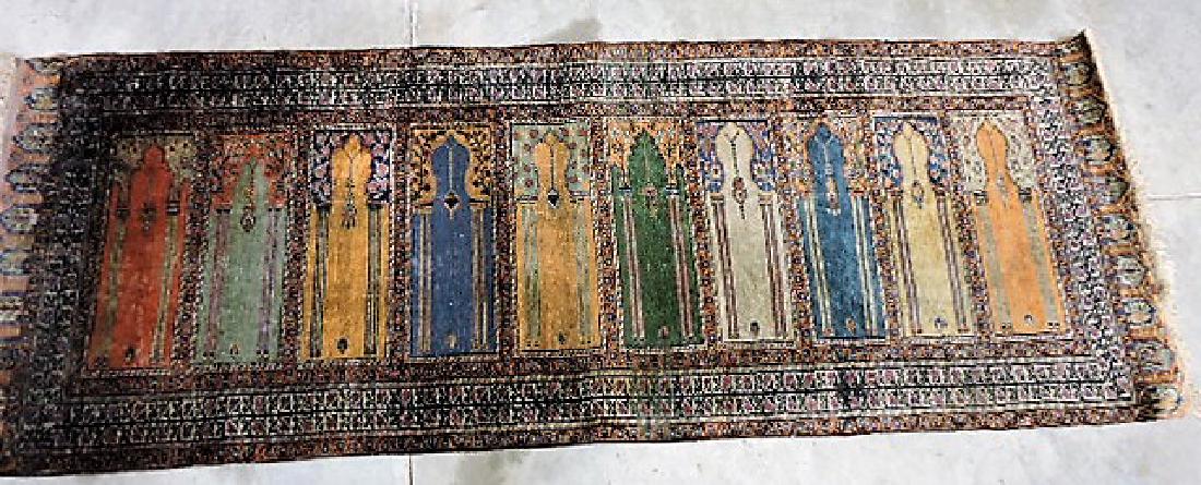 Estate Oriental rug Turkish prayer rug, 7'6" x 2'9" (1 of 5)