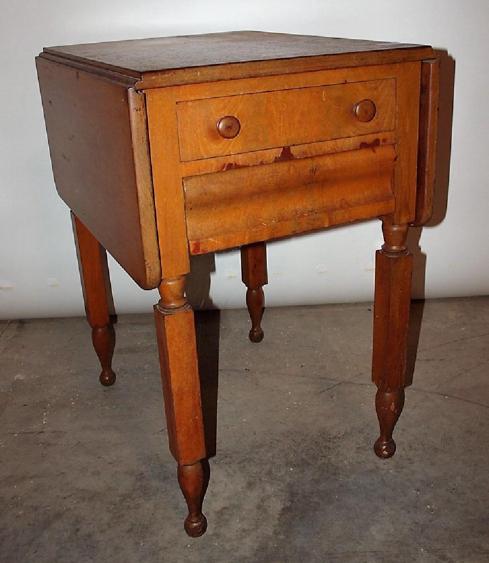 Early 2 drawer drop leaf bedside table (1 of 1)