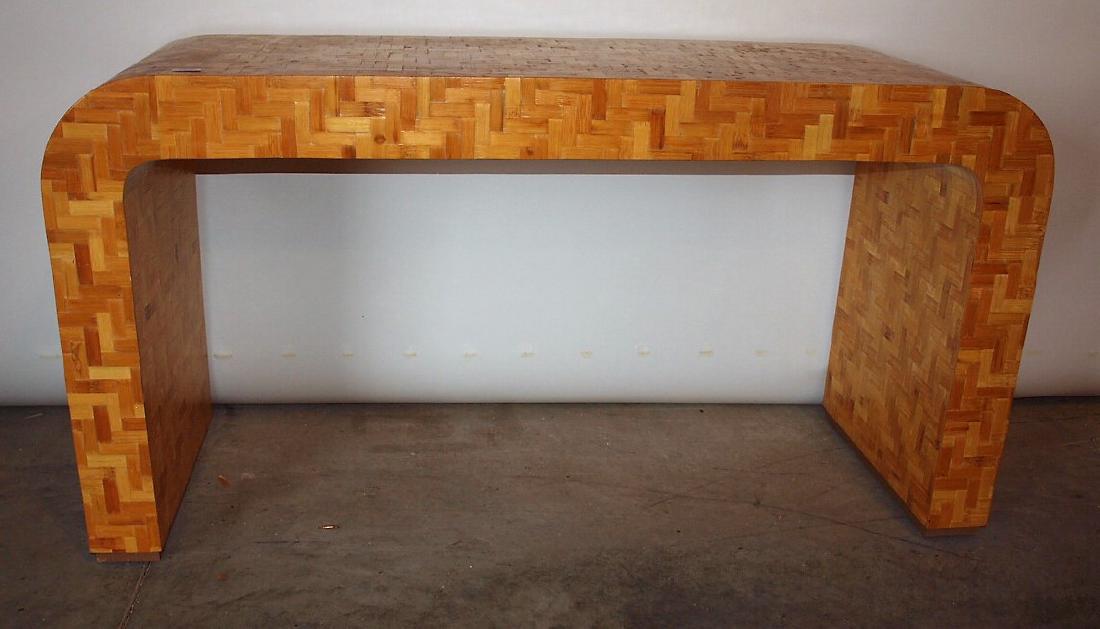 Mid century modern Carl Springer console desk, 56" w (1 of 2)