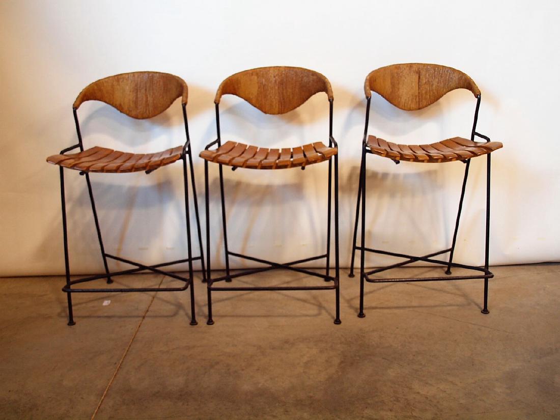 Mid century modern vintage Arthur Umanoff iron and rush (1 of 2)