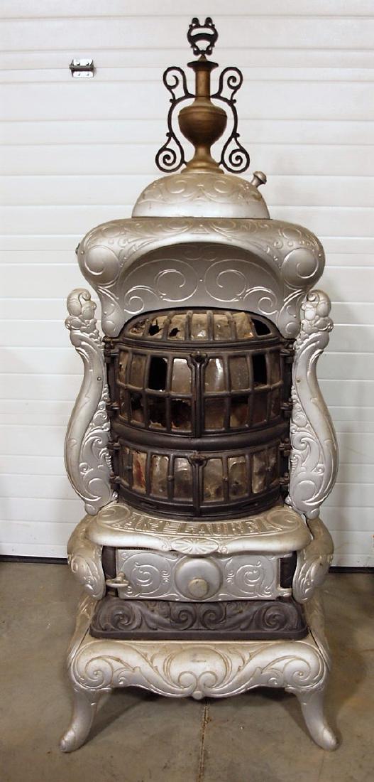Art Laurel cast iron pot belly stove, 72", #170C 100 (1 of 5)
