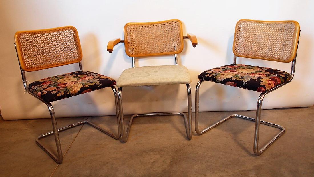 mid century modern set of 3 chrome chairs, Marcel Breur (1 of 1)
