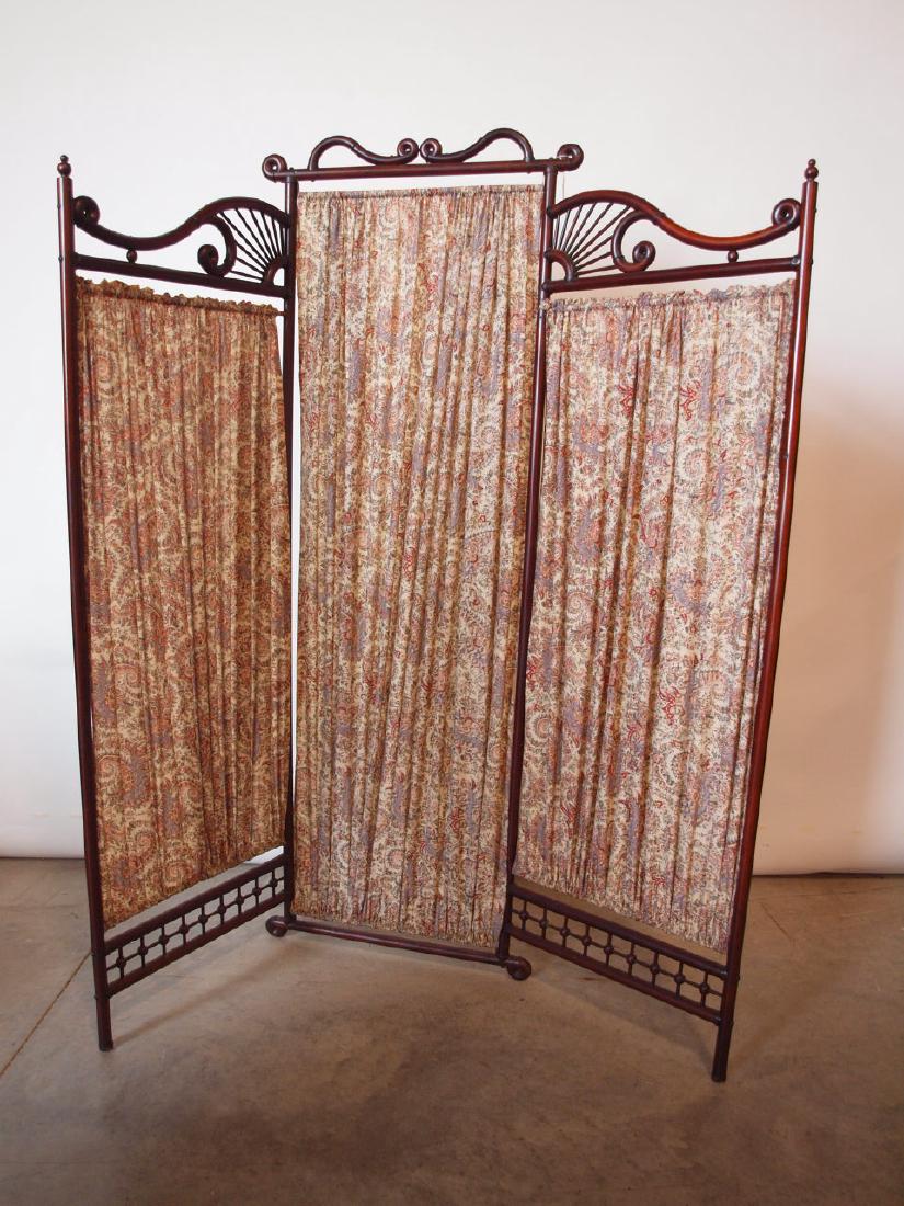 Victorian stick & ball three panel dressing screen May 24, 2017