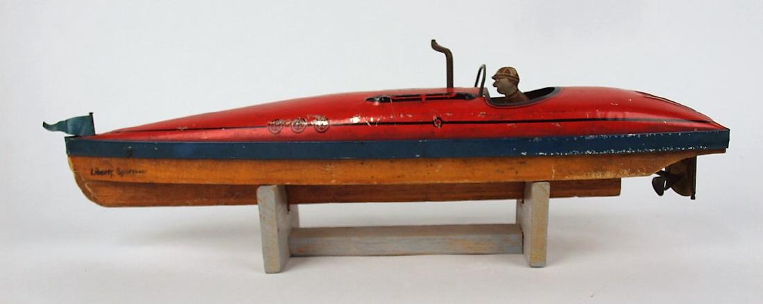 Liberty Sportster tin lithograph and wood clockwork (1 of 6)
