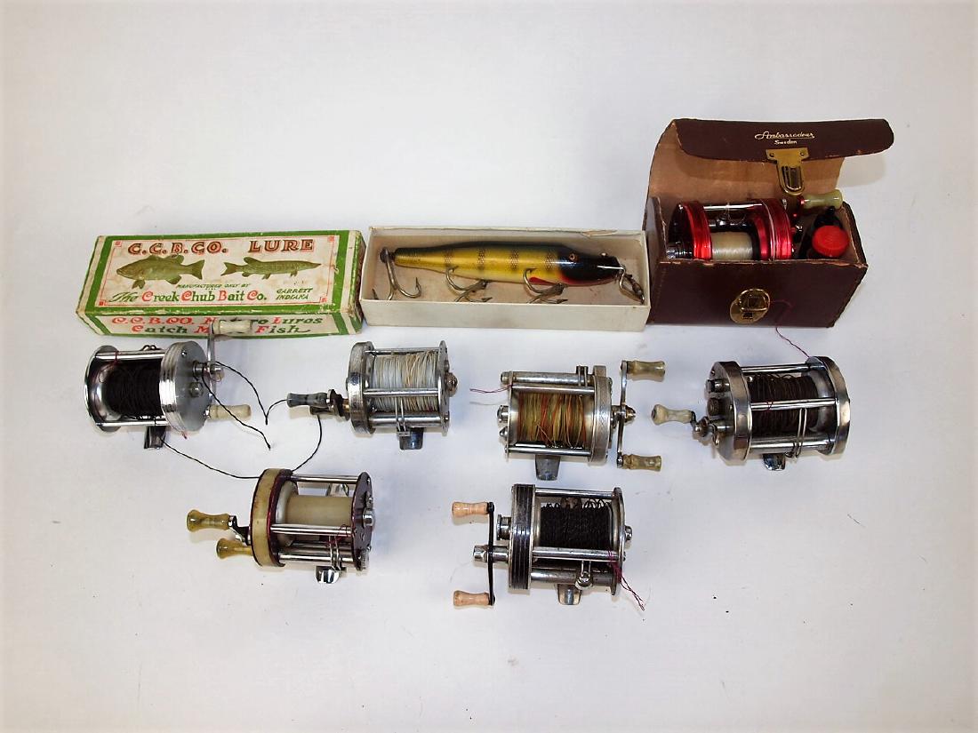 Lot of 7 fishing reels (Ambassador 5000, Gold Medal 77, (1 of 1)