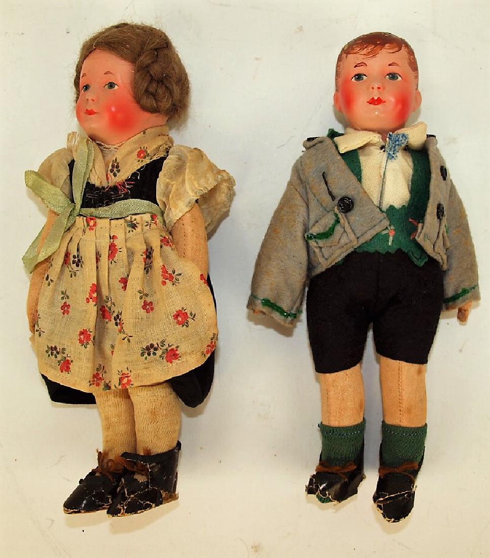 Cloth boy & girl dolls similar to Bing some paint loss: Cloth boy & girl dolls similar to Bing some paint loss