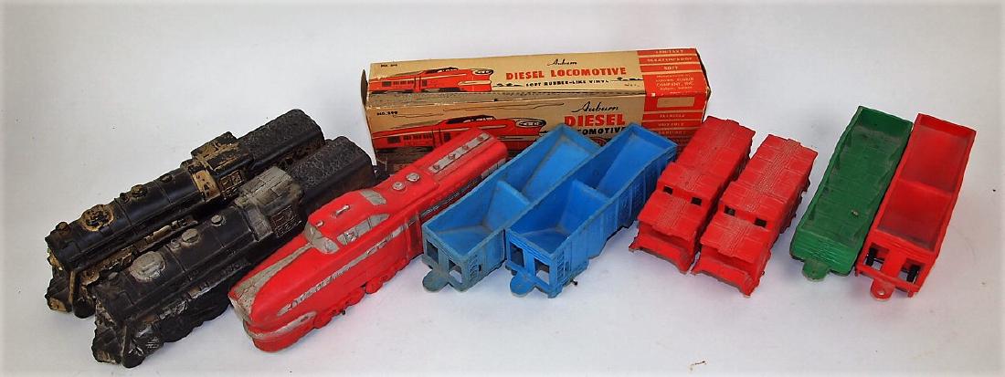 Auburn Rubber Co lot: 4-engines, 3-cabooses, & 4-cars (1 of 1)