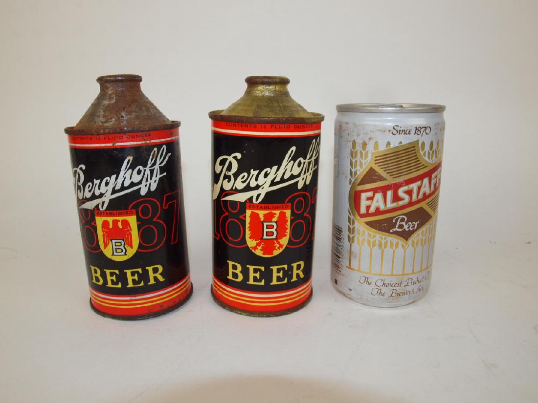 Berghoff Brewery Fort Wayne, IN lot of 2 cone beer cans (1 of 1)