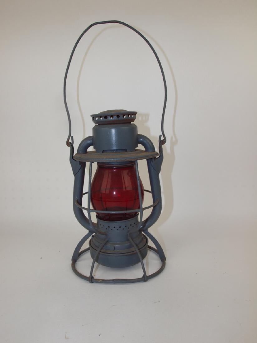 Dietz railroad lantern, Wabash RR with red globe etched (1 of 1)