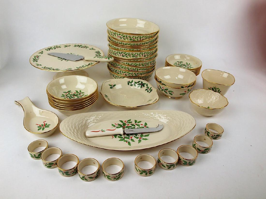 Lenox HOliday lot of 42 pieces: cake stand & server, 10 (1 of 1)