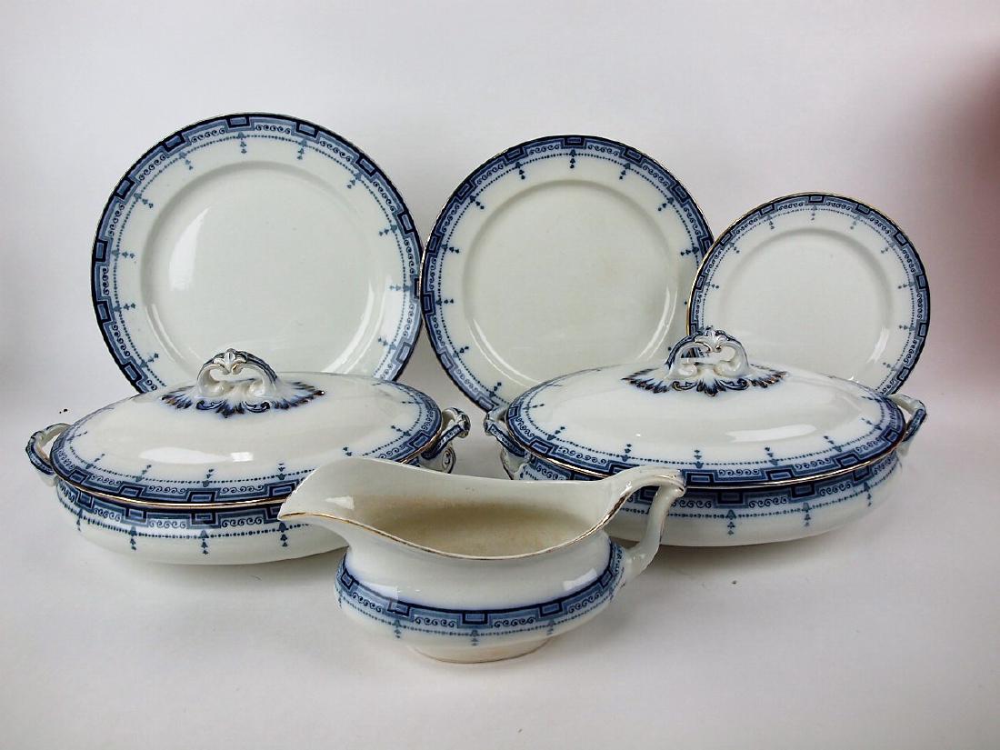 Flow Blue Albion Pottery "Isis" pattern: 2 tureens & (1 of 1)