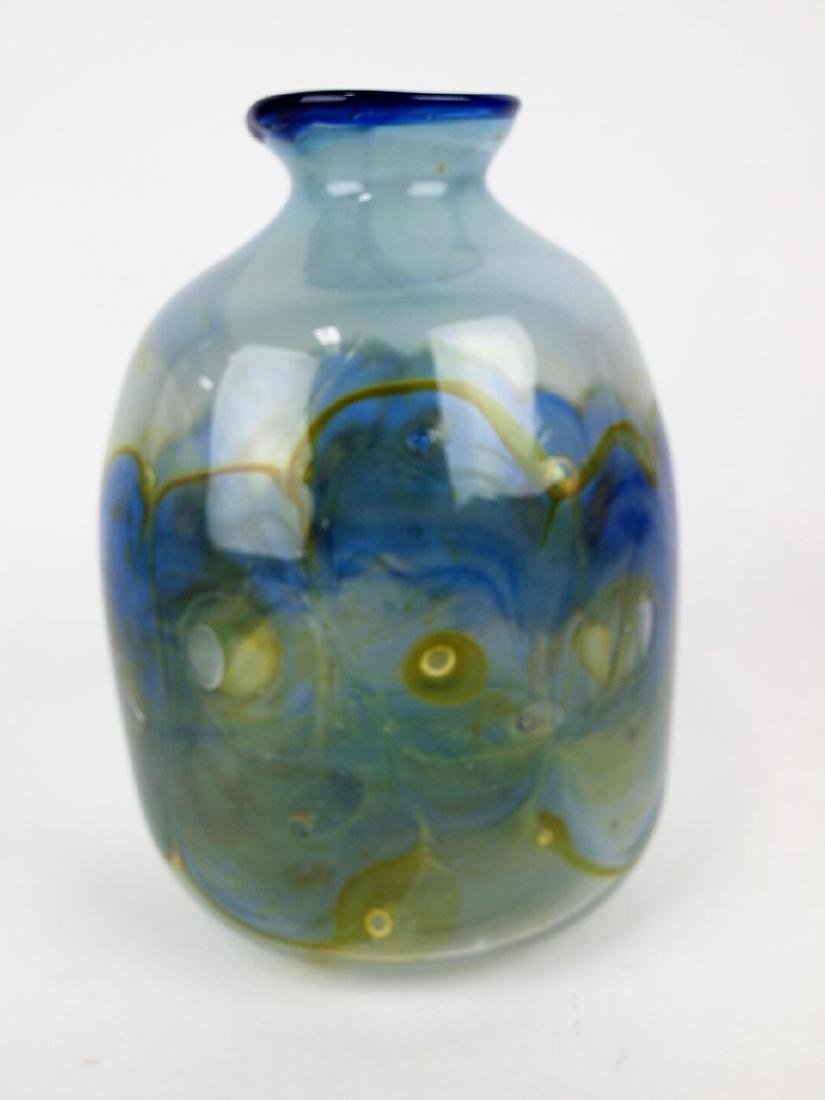 Sam Herman art glass vase, 9", 1971 (473) (1 of 1)