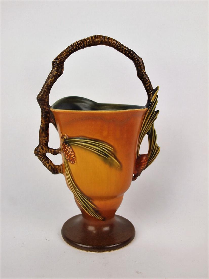 Roseville brown pine cone basket, #353-11 (1 of 1)
