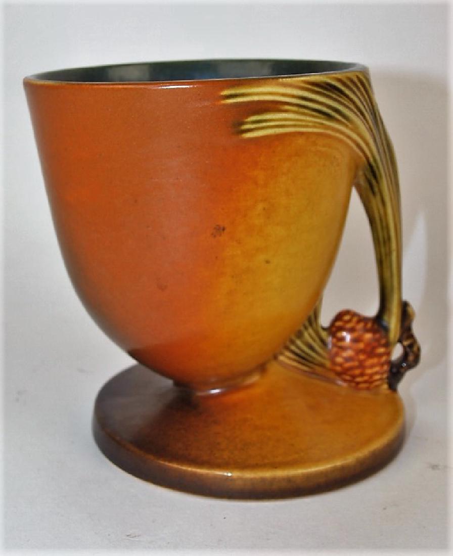 Roseville brown pine cone vase, #124 (1 of 1)