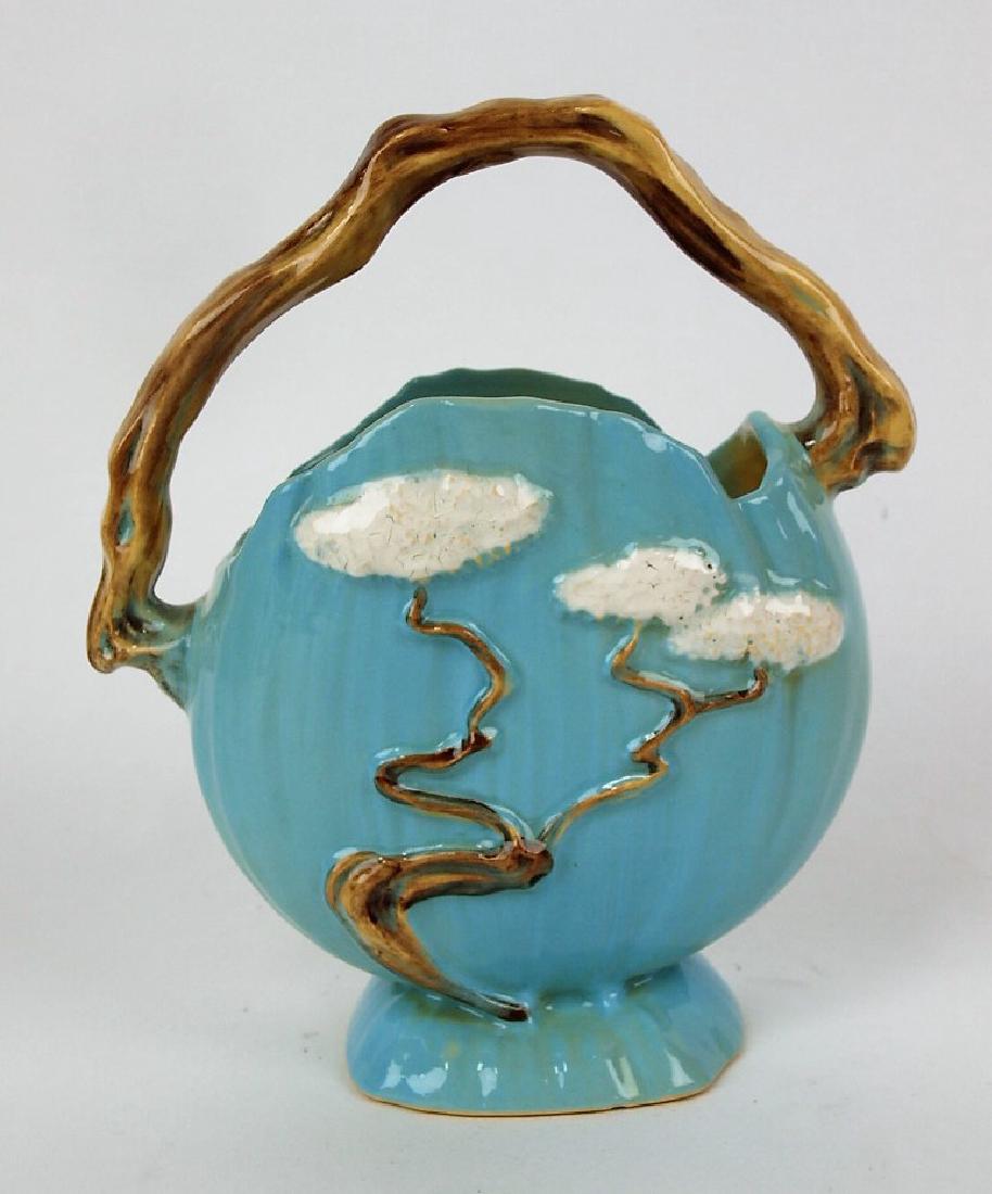 Roseville blue ming tree basket, #508-8 (1 of 1)