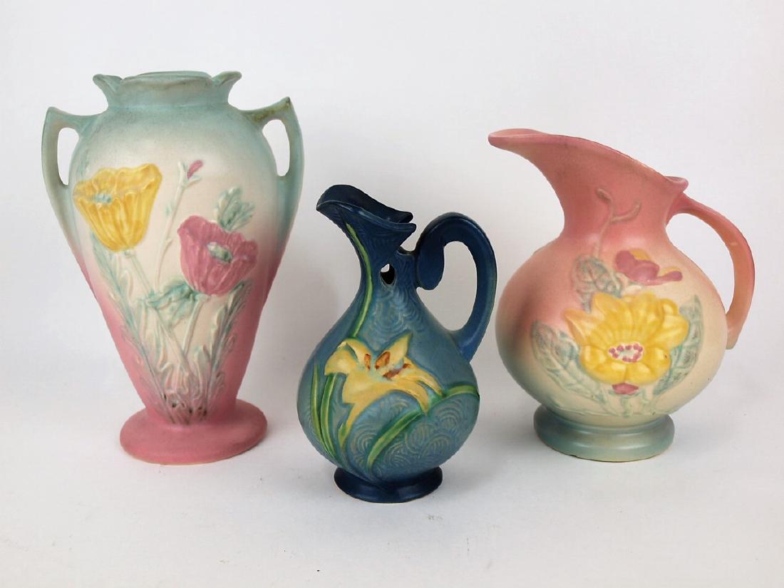 Art Pottery group: 2-Hull pottery pieces (vase 607-8 (1 of 1)