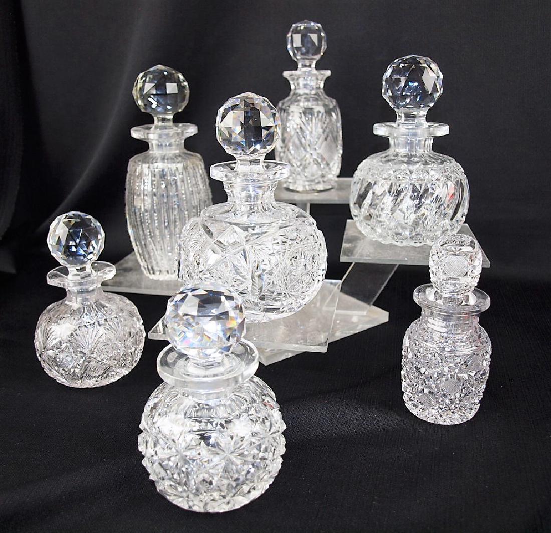 American brilliant cut glass lot of 7 bottles with (1 of 1)
