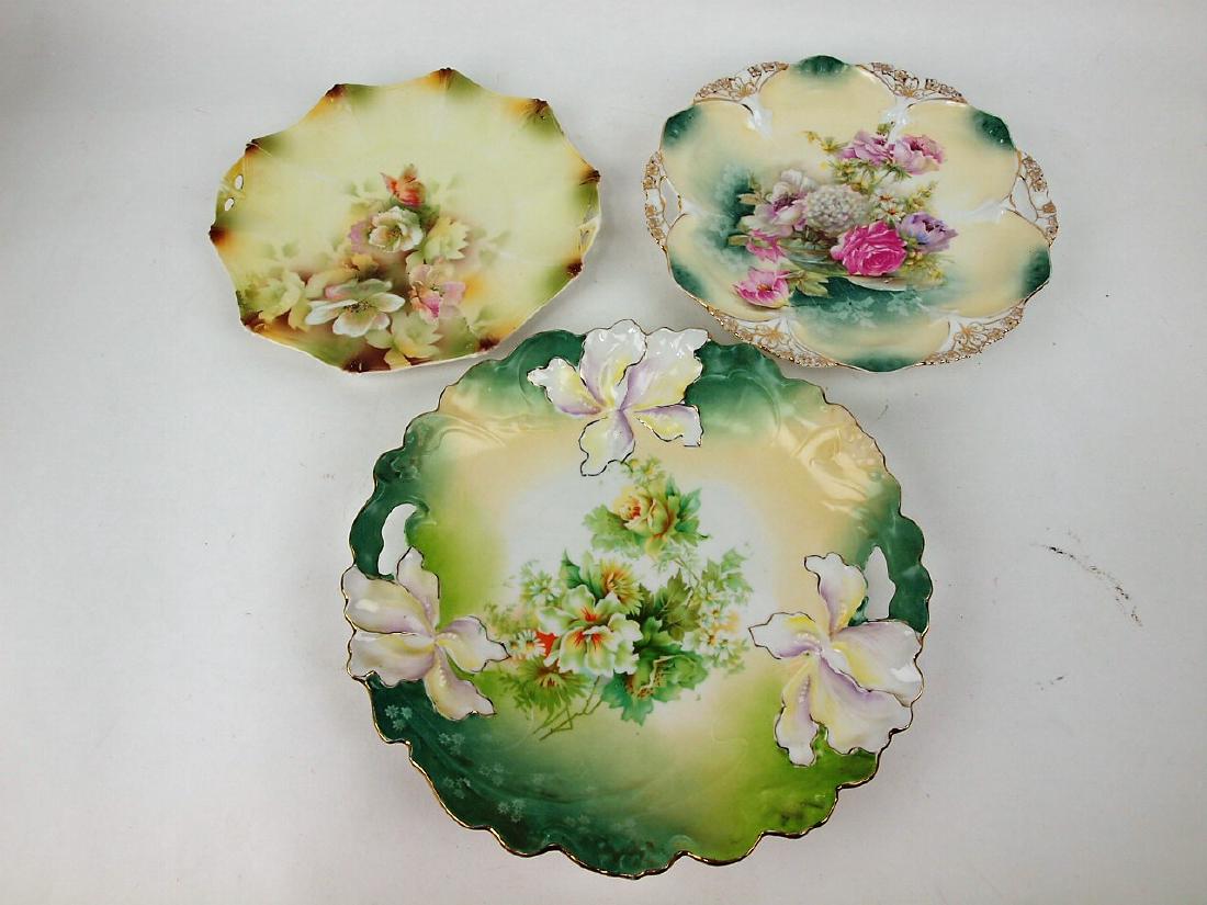 R.S. Prussia lot of 3 cake plates, one unmarked (1 of 1)