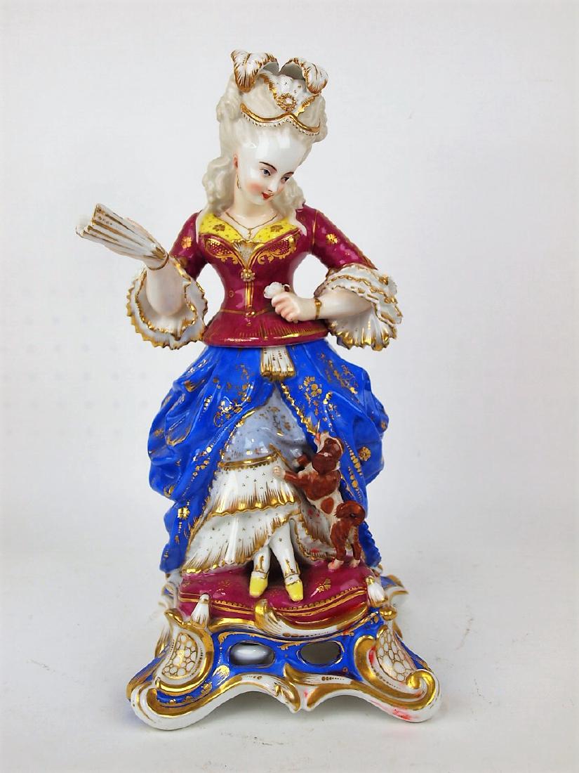 paris porcelain RARE incense burner in form of a lady (1 of 8)