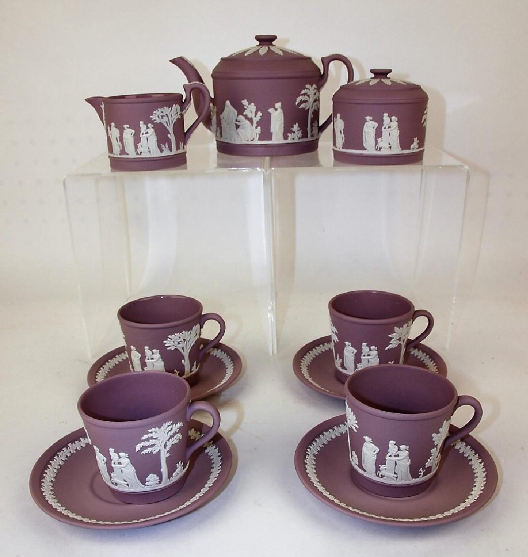 Wedgewood Jasperware lavender teaset with teapot, (1 of 2)