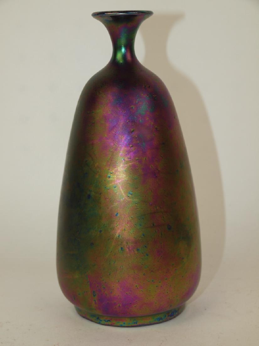 Heliosine Austrian irridescent art pottery vase, 7 (1 of 1)