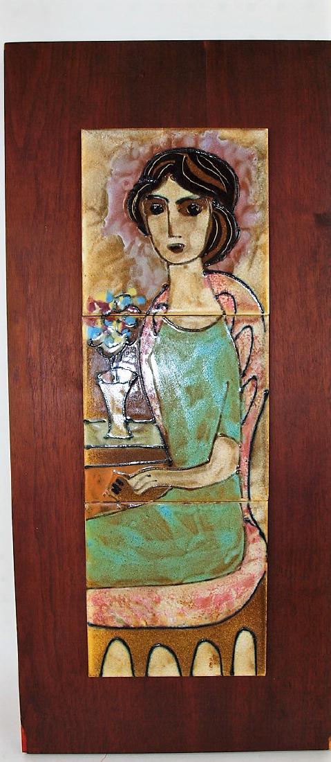 Harris strong 3 tile frieze with original frame (1 of 1)