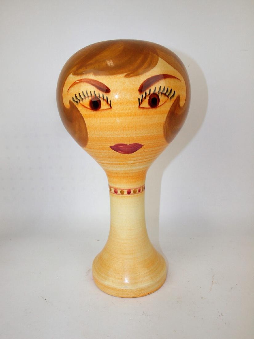 Stangl pottery lady wig stand mannequin head, 13 1/2"13 (1 of 1)