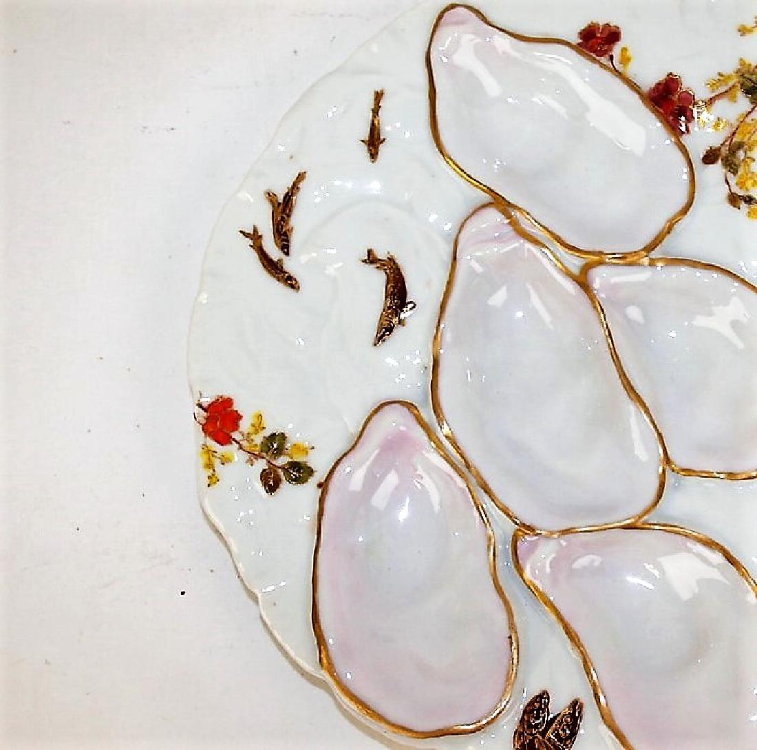 Haviland turkey porcelain oyster plate with fish and (1 of 1)