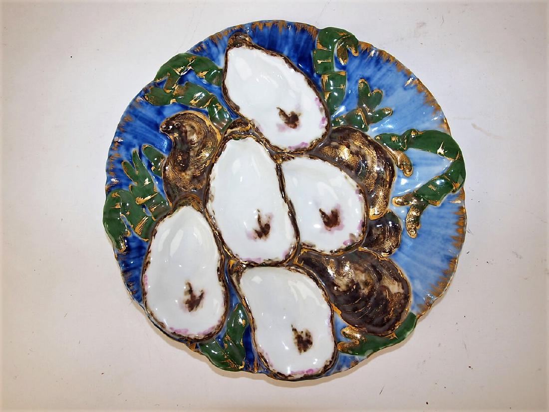 Haviland Presidential 5 well turkey oyster plate, 9", (1 of 4)