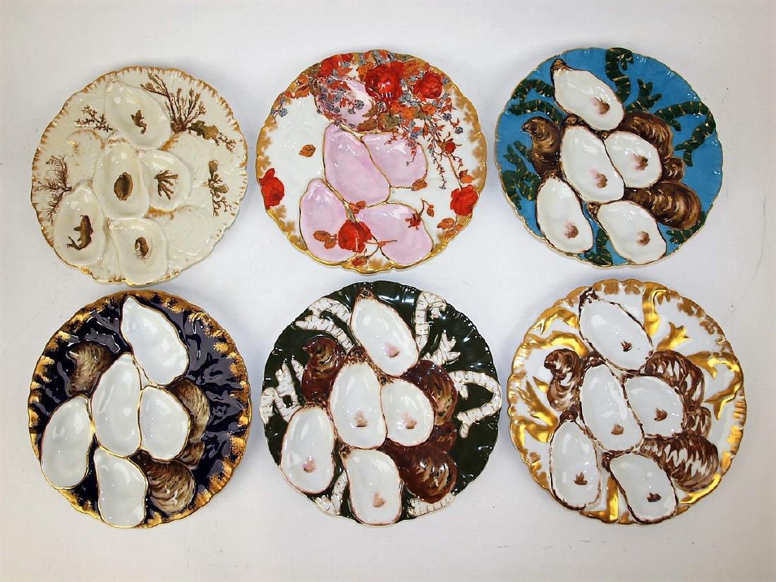 Lot of 6-5well turkey oyster plates, 4 marked (1 of 1)