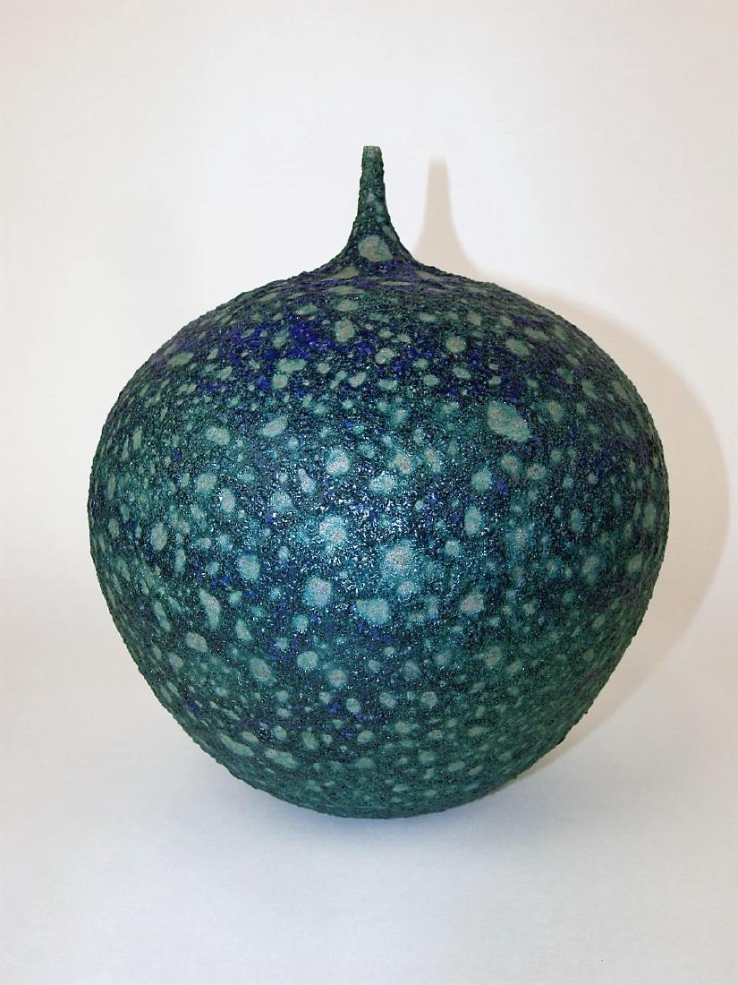 Cliff Lee large pottery vase in RARE Meteoric volcanic (1 of 3)