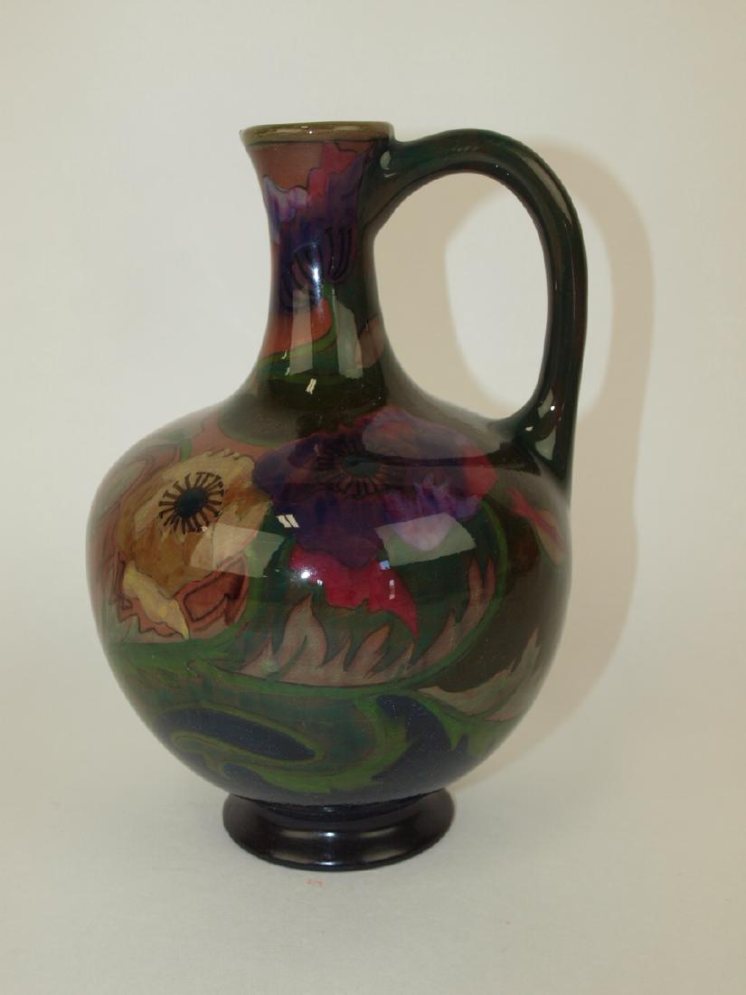 Gouda art pottery ewer, 8 1/2", (513) (1 of 2)