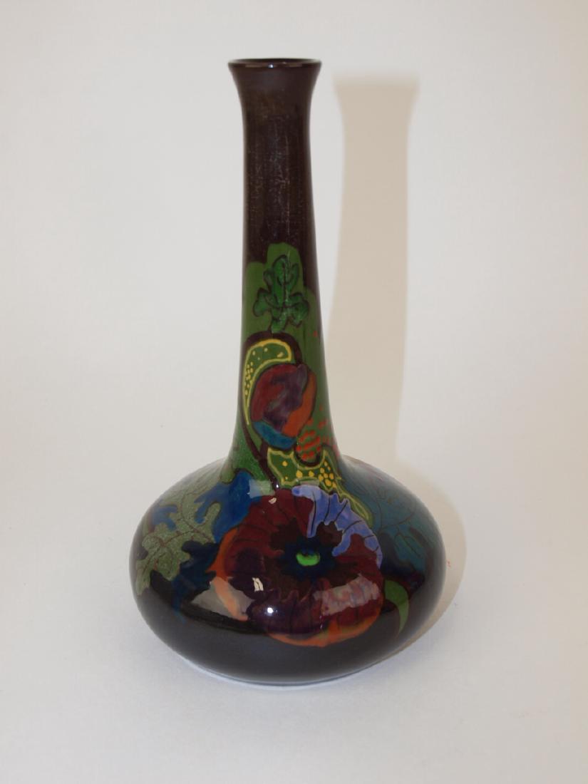 Gouda art pottery bud vase, 7 3/8", (531) (1 of 2)