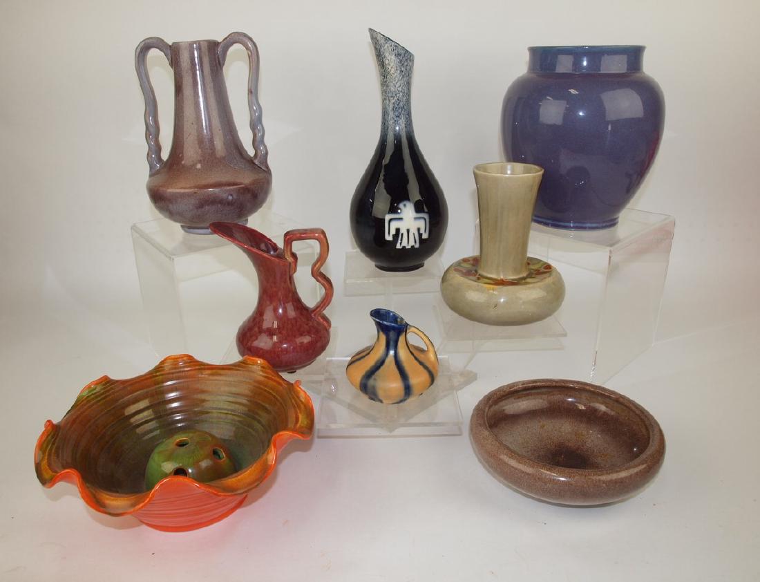 Art pottery lot of 8 assorted pieces (1 of 1)