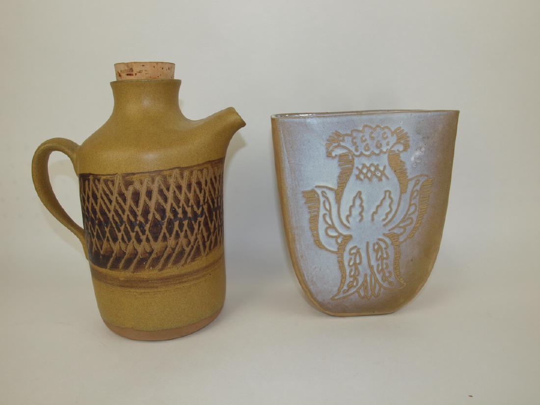 Mid century modern lot of 2 pottery pieces Gordon & (1 of 1)