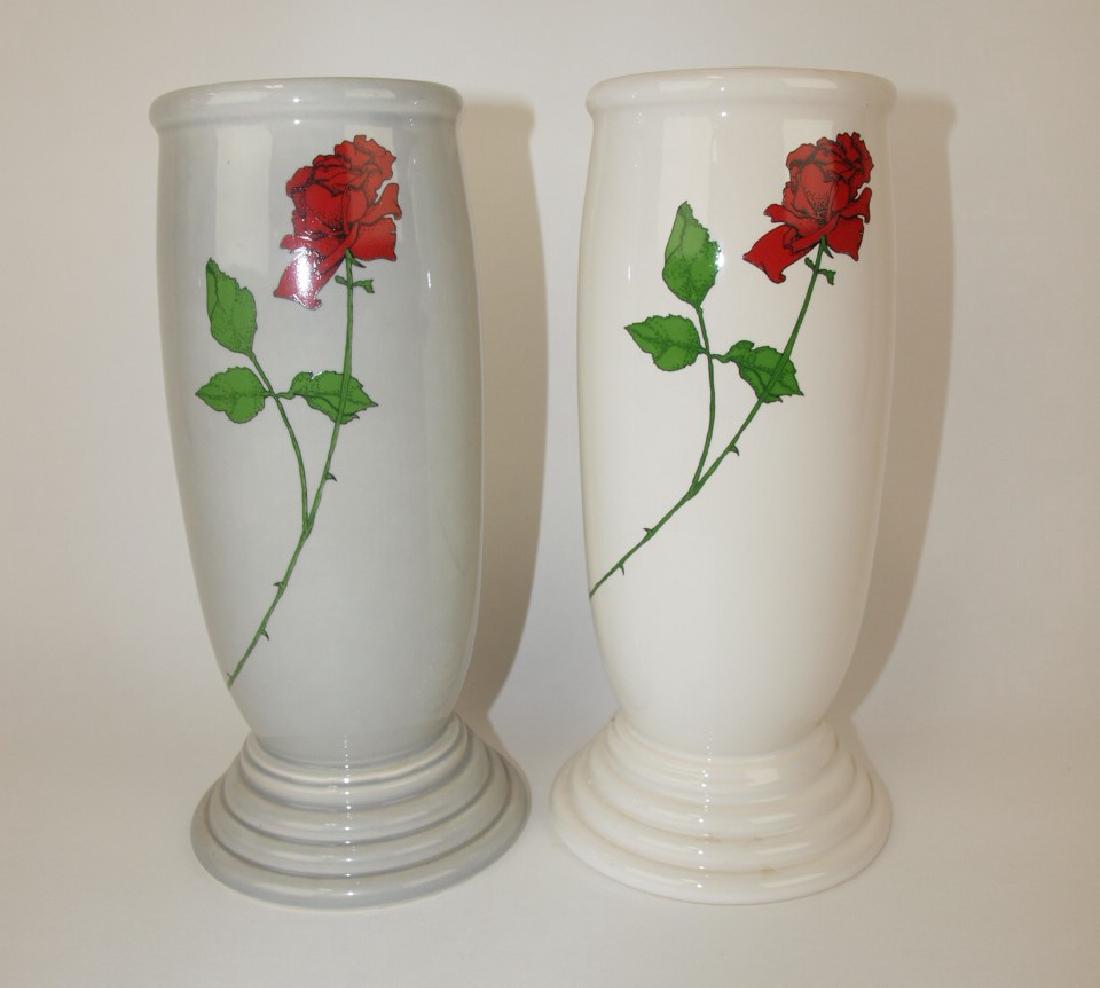 Fiesta Post 86 Millenium III white and gray vase with (1 of 1)