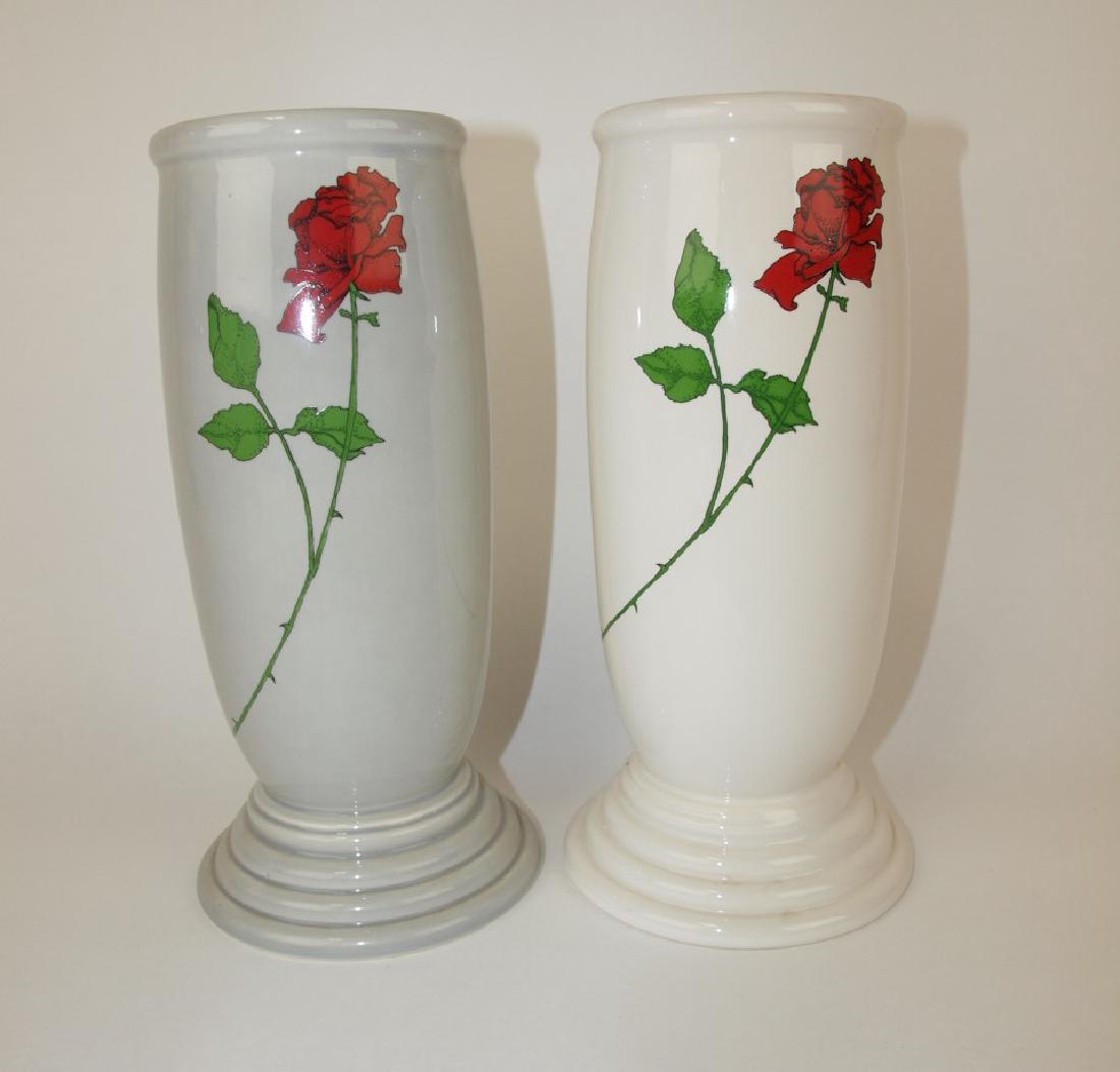 Fiesta Post 86 Millenium III white and gray vase with (1 of 1)