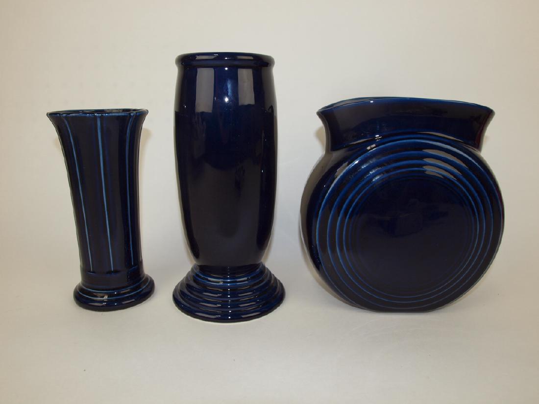 Fiesta Post 86 cobalt lot of 3 vases (1 of 1)
