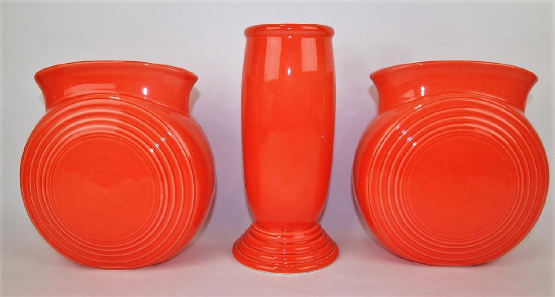 Fiesta Post 86 persimmon lot of 3 vases (1 of 1)