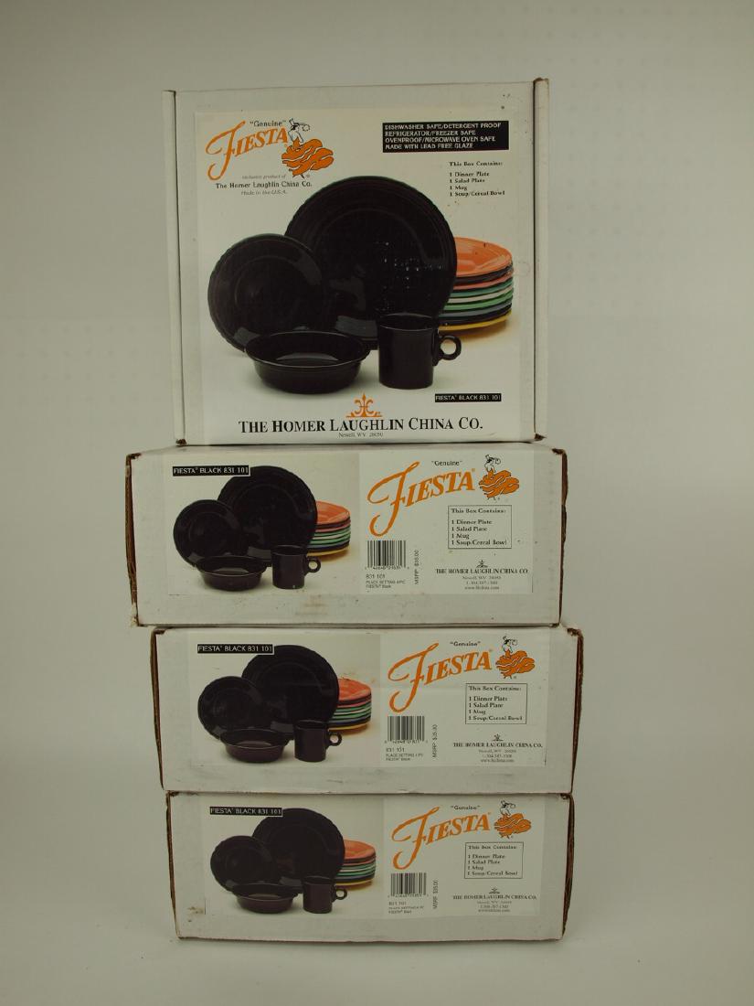 Fiesta Post 86 black lot of 4-4 piece place settings, (1 of 1)